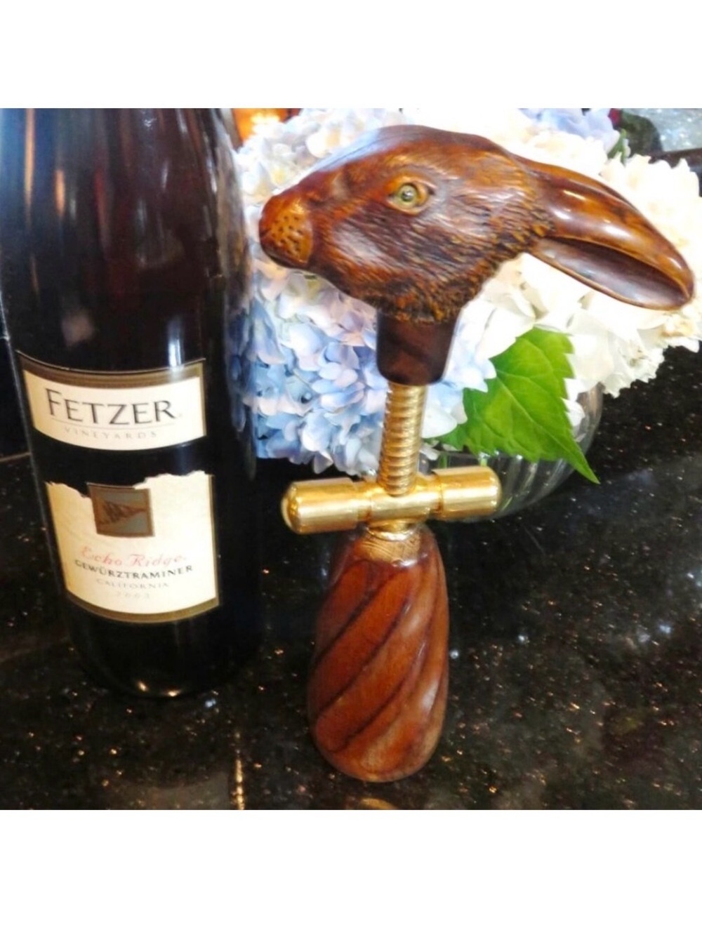 NWT COMOY'S OF LONDON Rabbit Corkscrew Wine Bottle Opener Retired Collectible